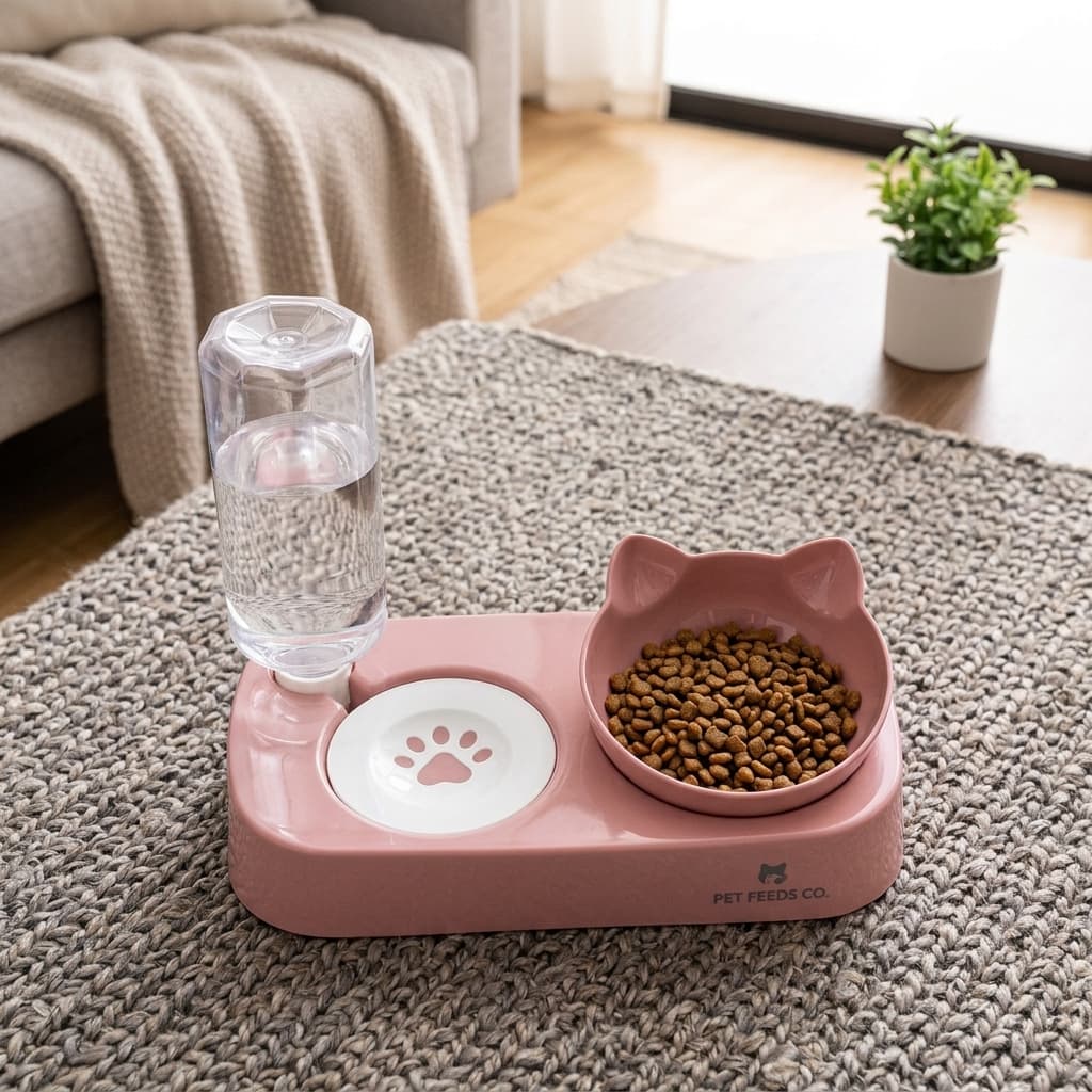 Whiskerly | Purr-fect Diner™ 2-in-1 Gravity Water & Food Station 