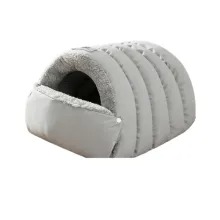 Whiskerly | Cozy Cave™ 2-in-1 Convertible Pet Sleeping Bag & Cave Bed – Ultra-Soft Plush Winter Nest for Cats & Small Dogs thumbnail 4