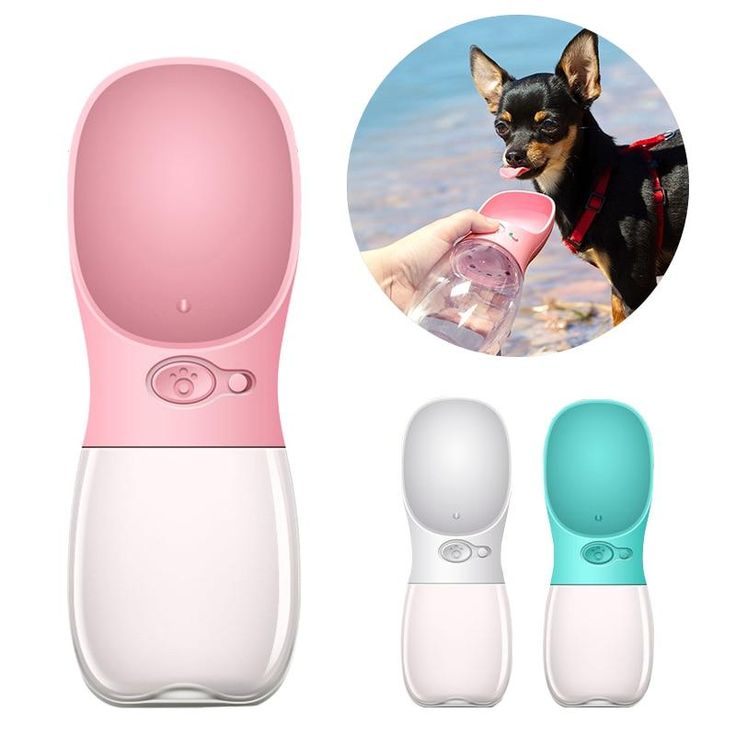 Whiskerly |  HydroPup™ Portable Leak-Proof Pet Water Bottle – One-Hand Operation & Water Recovery System (Pink) thumbnail 2