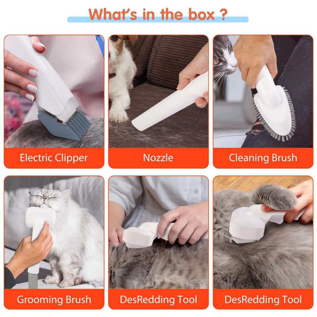 Whiskerly | FurBuster™ 6-in-1 Pet Grooming Vacuum & Clipper Kit  thumbnail 3