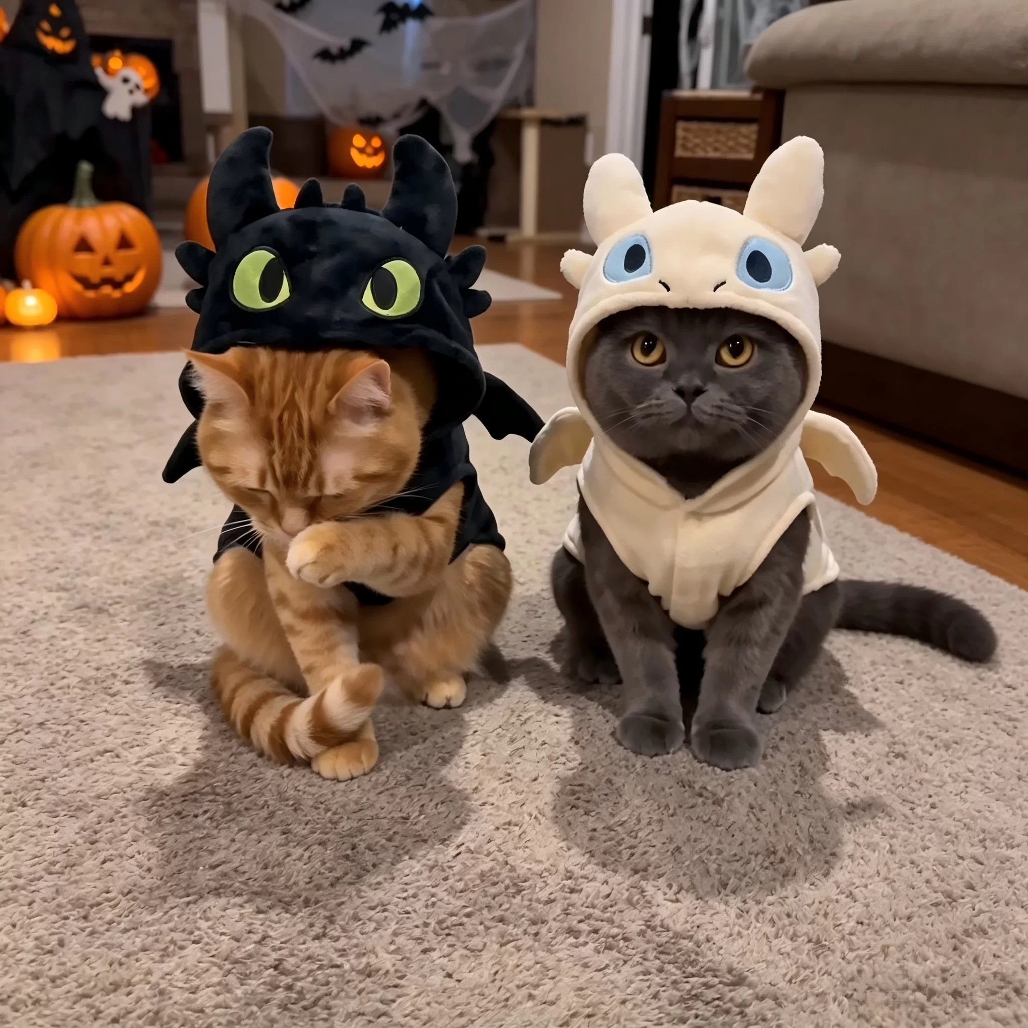 Whiskerly |  Furry Cosplay™ Collection: 3D Dragon & Funny Character Pet Costumes – Soft Hoodies for Cats & Small Dogs thumbnail 2
